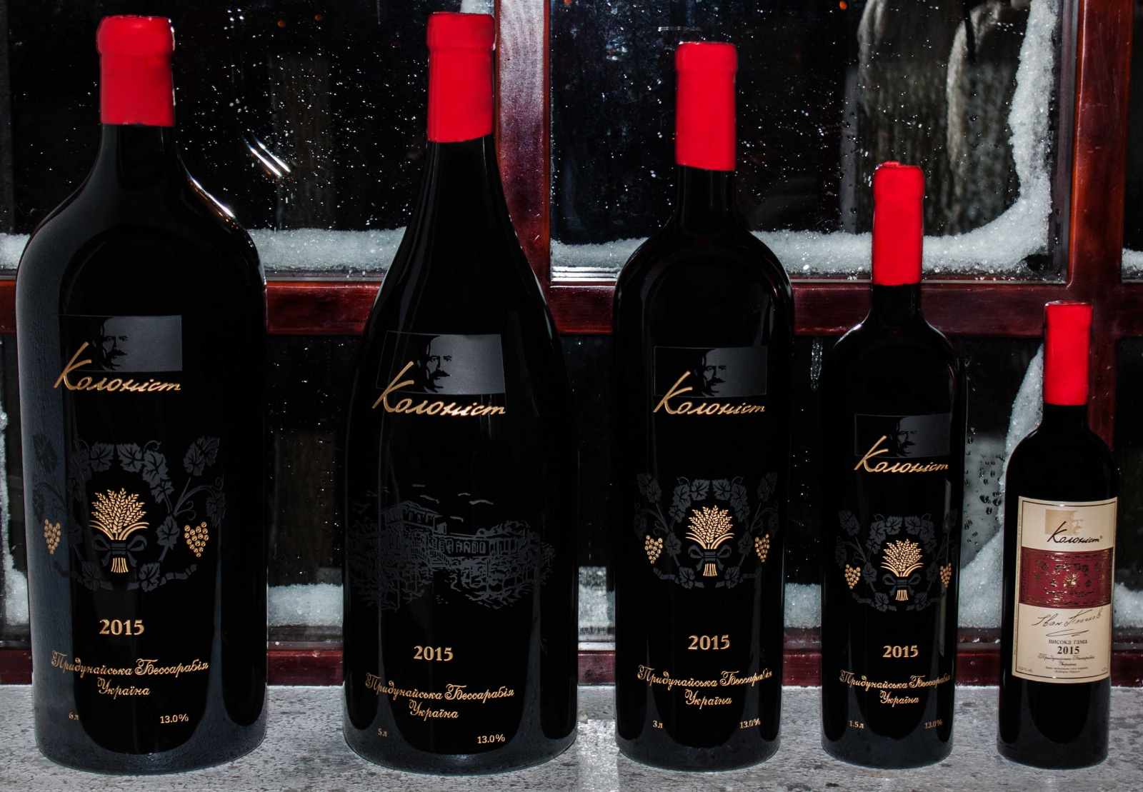 Витримане сухе червоне вино Каберне Мерло 