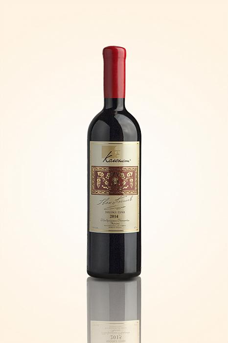 «Набор подарочный «Колонист» на 1 бутылку («Каберне Мерло «Высокая гамма» 2014)